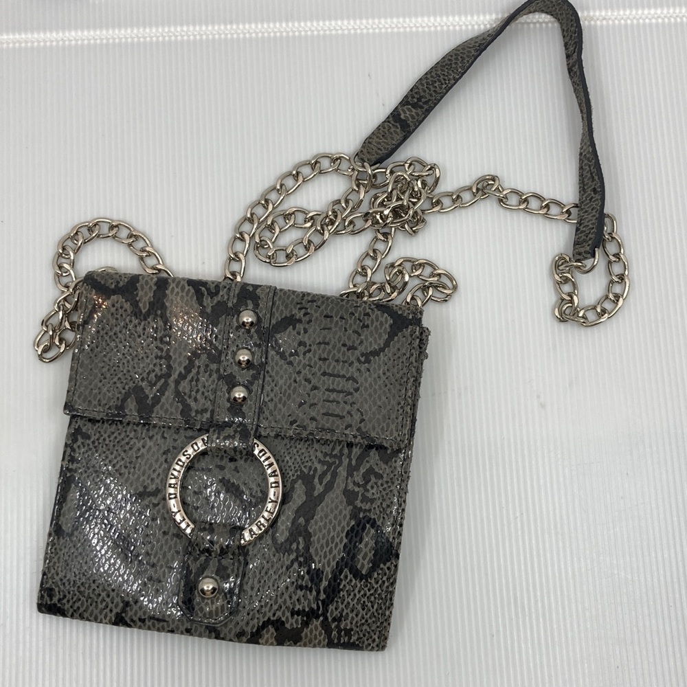 Harley-Davidson Jentou Trish Python Print Leather… - image 2